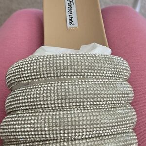 Forever Link Glittering Silver Sandals